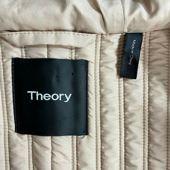 Theory Size Small Puffer Jacket Light Dusty Rose Quilted - Picture 7 of 9
